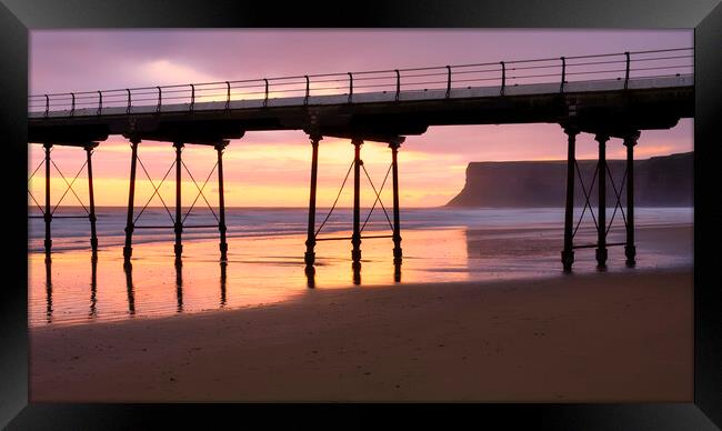 Saltburn by the sea: September Sunrise Framed Print by Tim Hill