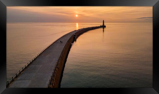 Roker Pier and Lighthouse: Sunderland Sunrise Framed Print by Tim Hill