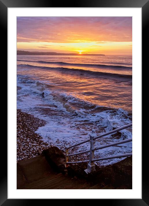 Bridlington North Beach Sunrise Framed Mounted Print by Tim Hill