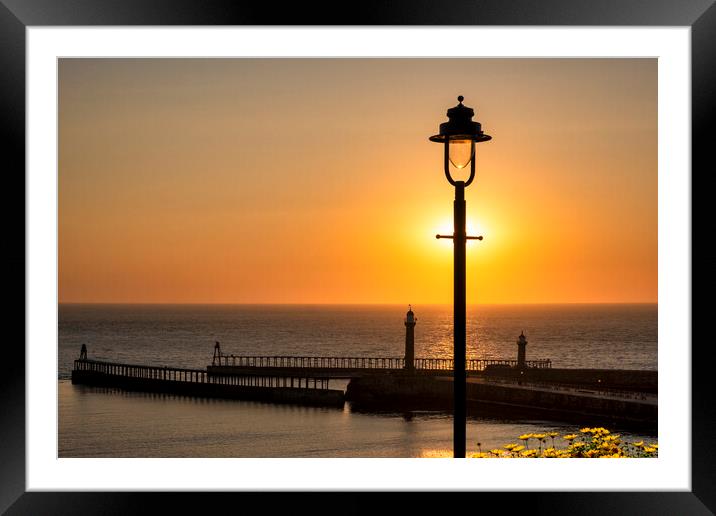 Whitby Sunrise Framed Mounted Print by Tim Hill