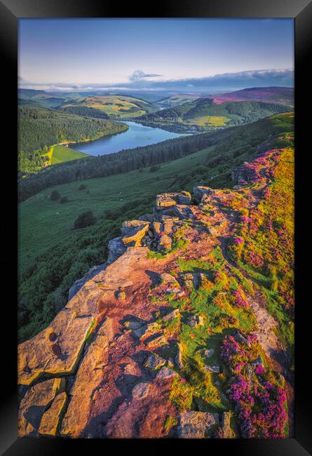 Bamford Edge to Ladybower Framed Print by Tim Hill