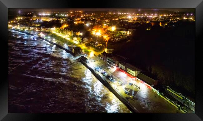  Filey Seafront at Night: Yorkshire coast Framed Print by Tim Hill