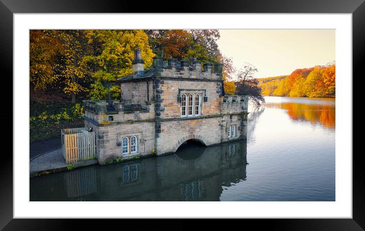 Newmillerdam Boathouse: Autumn Colours Framed Mounted Print by Tim Hill