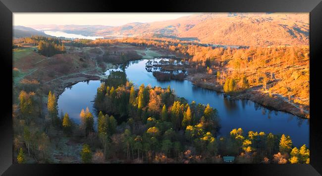 Tarn Hows to Coniston Water Framed Print by Tim Hill