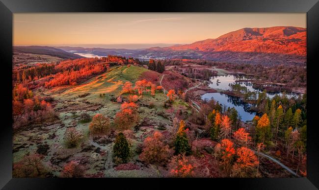 Tarn Hows to Coniston Water Framed Print by Tim Hill