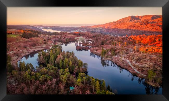 Tarn Hows to Coniston Water Framed Print by Tim Hill