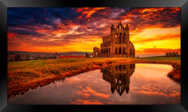 Whitby Abbey Sunset: Gothic Whitby Framed Print by Tim Hill