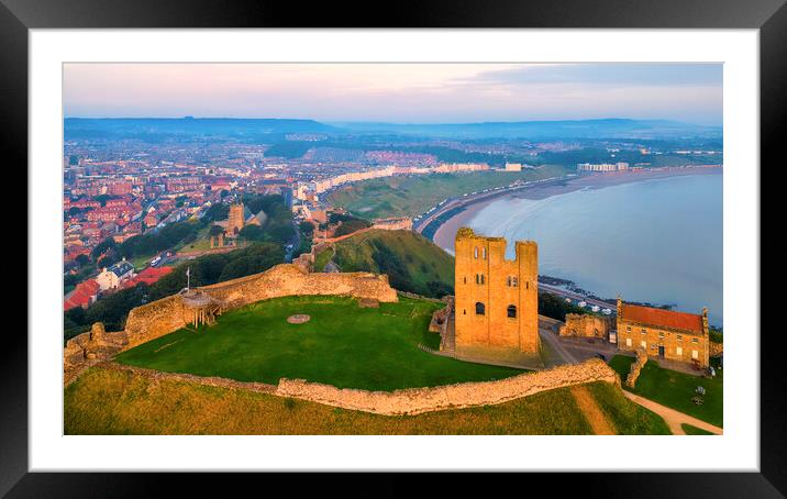 Scarborough Castle to North Bay Framed Mounted Print by Tim Hill