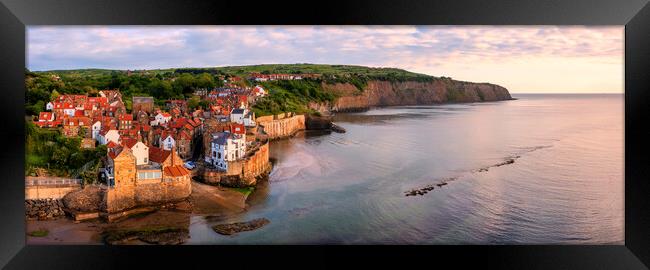 Robin Hood's Bay Aerial Panoramic Framed Print by Tim Hill