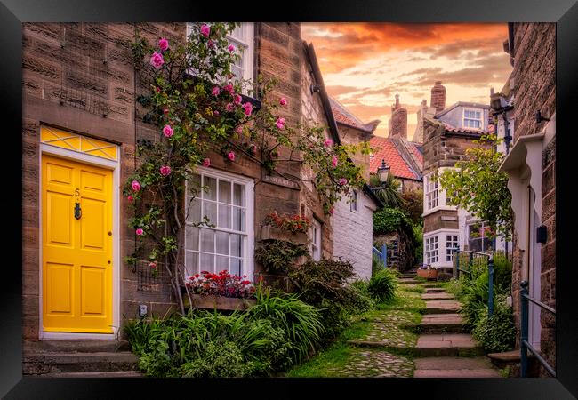 Robin Hood's Bay ~ Iconic Sunny Place Framed Print by Tim Hill