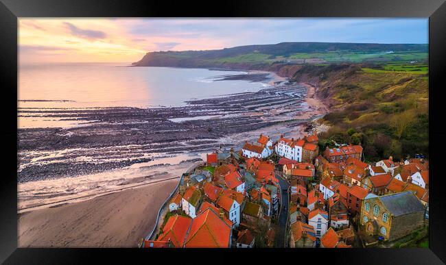 Robin Hood's Bay Sunrise Framed Print by Tim Hill