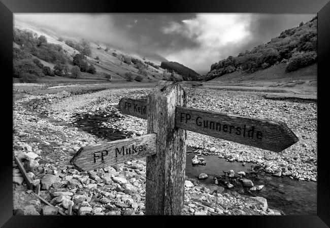 Yorkshire Dales Black and White Framed Print by Tim Hill