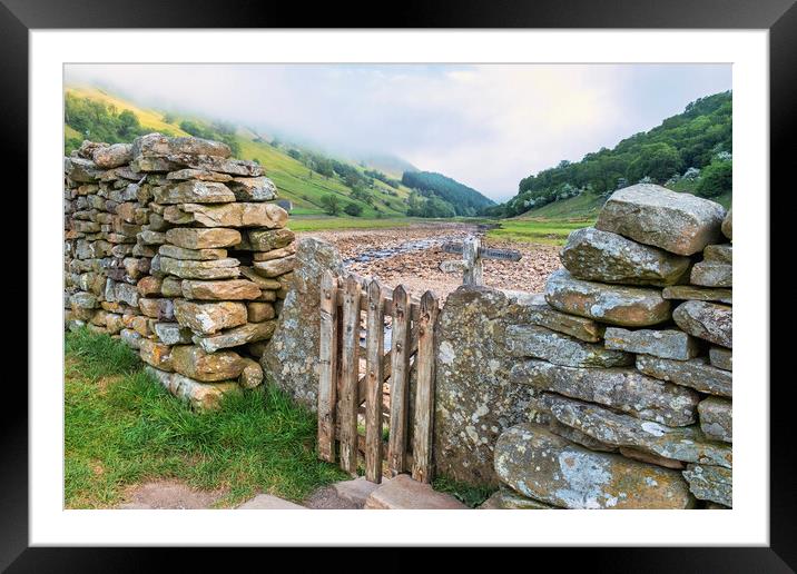 Muker to Keld Walk: Dry Stone Walling Framed Mounted Print by Tim Hill