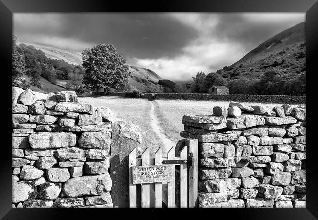 Yorkshire Dales Black and White Framed Print by Tim Hill