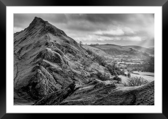Parkhouse Hill Black and White Framed Mounted Print by Tim Hill