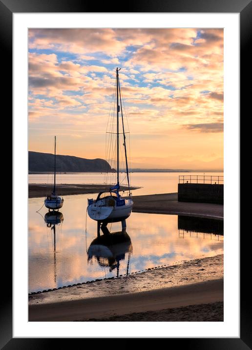 August Sunrise Abersoch Harbour Framed Mounted Print by Tim Hill