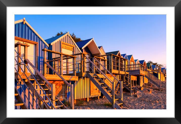 Abersoch Beach Huts Framed Mounted Print by Tim Hill