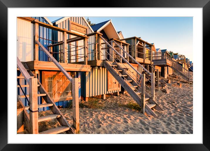 Abersoch Beach Huts Framed Mounted Print by Tim Hill