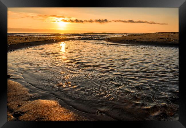 Sandsend Beck at Sunrise Framed Print by Tim Hill