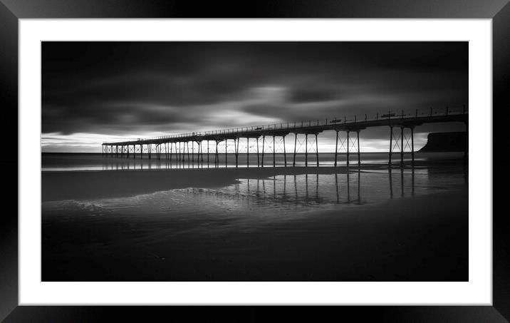 Moody Saltburn Pier ~ North Yorkshire Framed Mounted Print by Tim Hill
