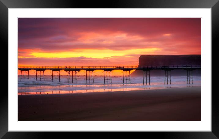 Sea Spray ~ Saltburn by the Sea Framed Mounted Print by Tim Hill