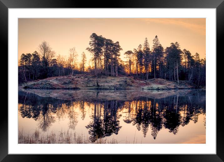 Tarn Hows Sunrise ~ Lake District Framed Mounted Print by Tim Hill