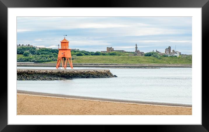 Herd Groyne Lighthouse Framed Mounted Print by Tim Hill