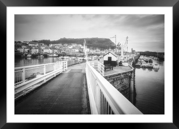 Scarborough Memories Black and White Framed Mounted Print by Tim Hill