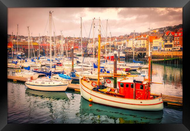 Scarborough Harbour Yorkshire Coast Framed Print by Tim Hill