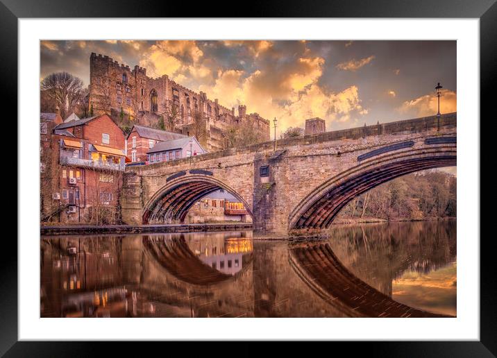 Durham Castle from Framwellgate Bridge Framed Mounted Print by Tim Hill