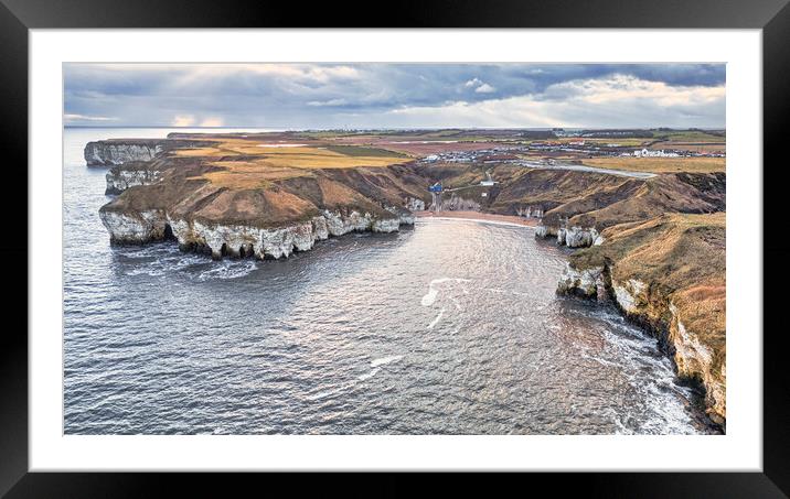 North Landing to Flamborough Head Framed Mounted Print by Tim Hill
