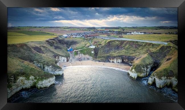 Moody February - North Landing Flamborough Framed Print by Tim Hill