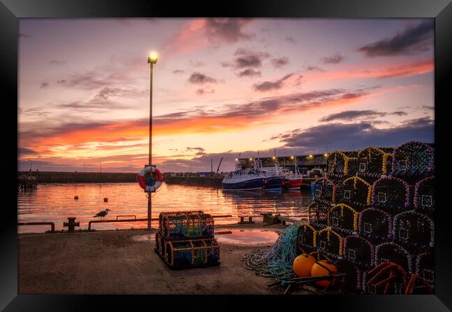 Bridlington Harbour Sunrise Framed Print by Tim Hill