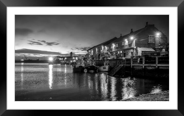 Scarborough Black and White Framed Mounted Print by Tim Hill