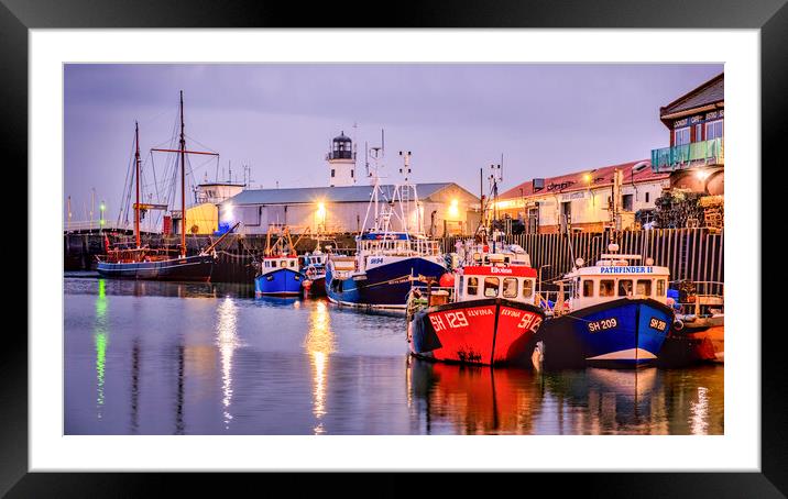 Kommandoren in Scarborough Harbour Framed Mounted Print by Tim Hill