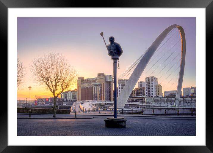 The River God Newcastle Quayside Framed Mounted Print by Tim Hill