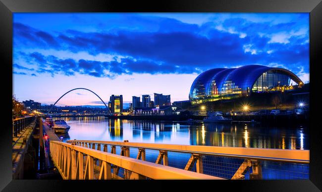 River Tyne Newcastle and Gateshead Quayside Framed Print by Tim Hill