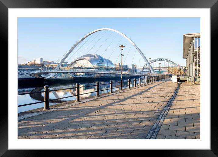Newcastle Quayside Tyne and Wear Framed Mounted Print by Tim Hill