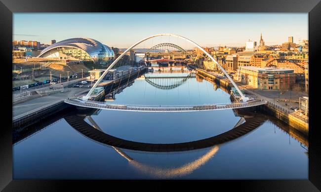 Newcastle Bridges River Tyne Framed Print by Tim Hill