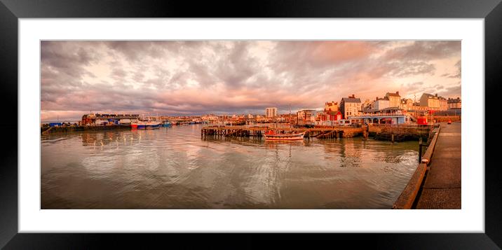 Bridlington Harbour Panorama East Yorkshire Framed Mounted Print by Tim Hill