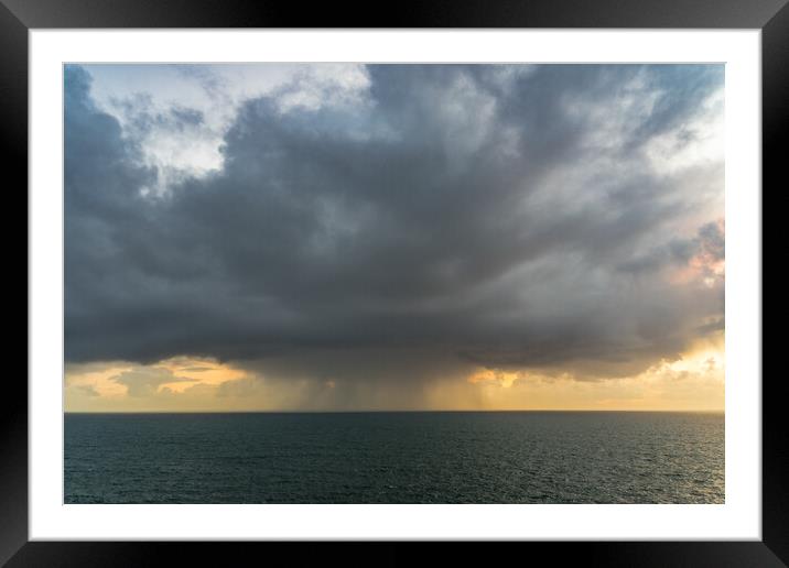 Approaching rain cloud Framed Mounted Print by Peter Bardsley