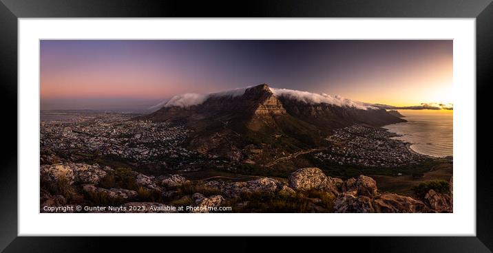 Table Mountain Framed Mounted Print by Gunter Nuyts