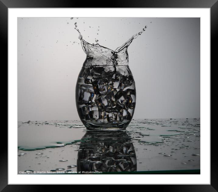Water Splash Framed Mounted Print by Martin fenton