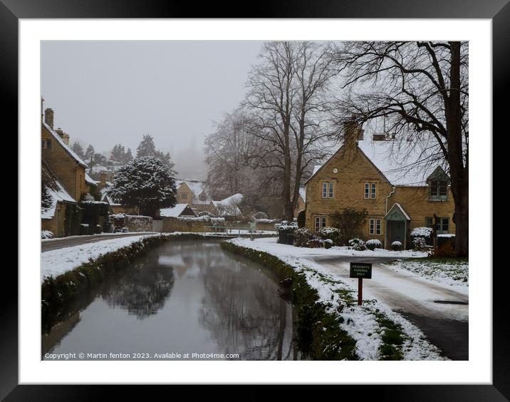 Lower Slaughter and the river eye Framed Mounted Print by Martin fenton