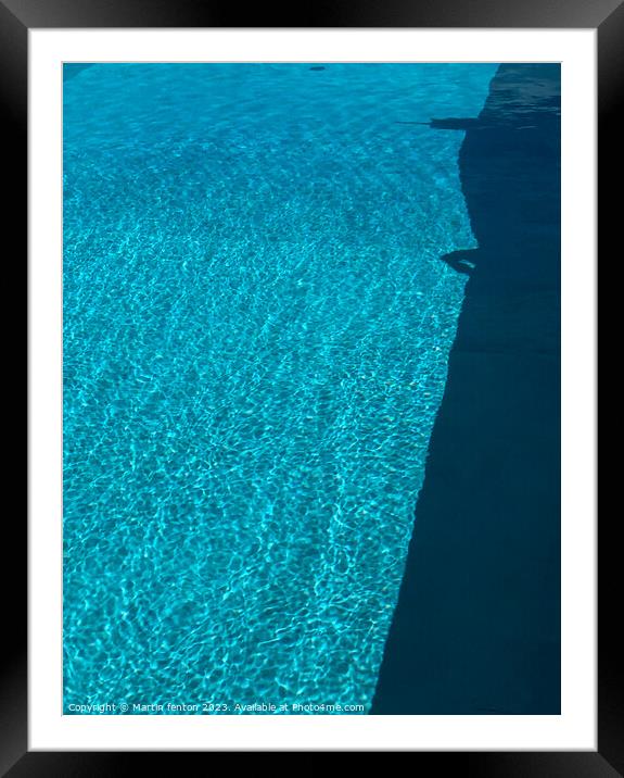 Blue infinity pool Framed Mounted Print by Martin fenton