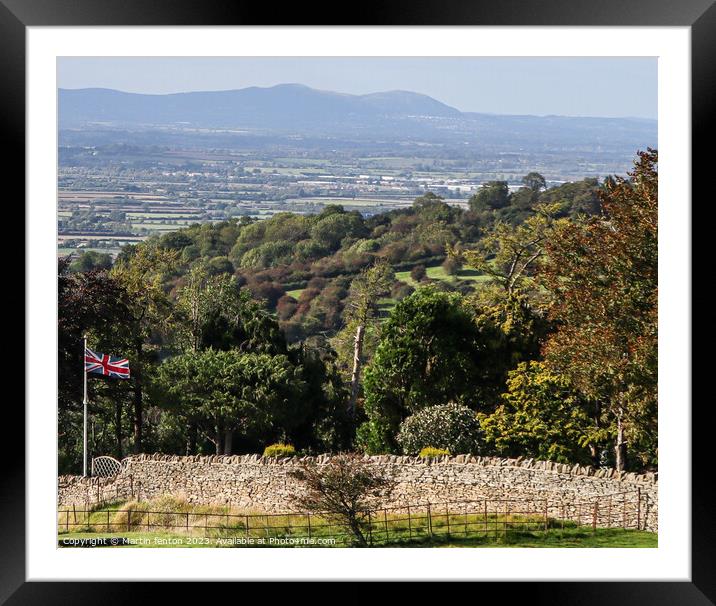 Cleeve hill Cotswolds escarpment  Framed Mounted Print by Martin fenton