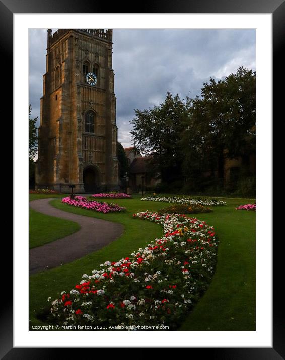 Evesham Bell Tower Framed Mounted Print by Martin fenton