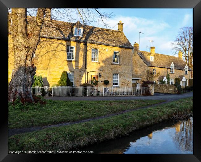 Cottage row Lower Slaughter Framed Print by Martin fenton