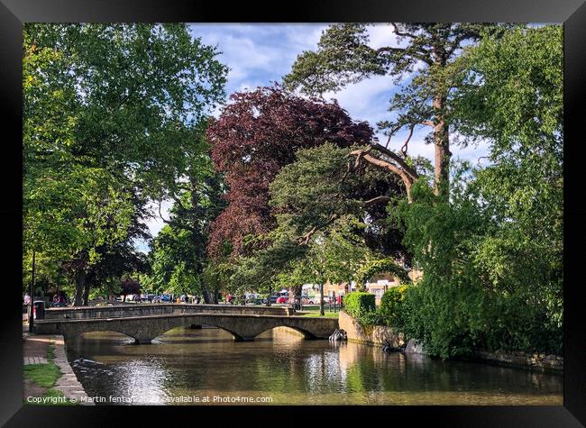 Bourton on the water river windrush Framed Print by Martin fenton