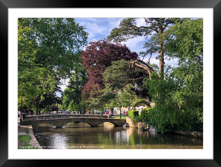 Bourton on the water river windrush Framed Mounted Print by Martin fenton